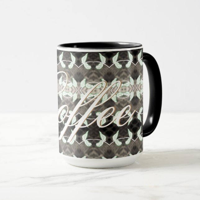 Kaffemugg med guldfärgtext (Framsida höger)
