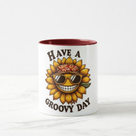 Kaffemugg med hip solros som ler
