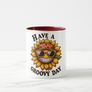 Kaffemugg med hip solros som ler