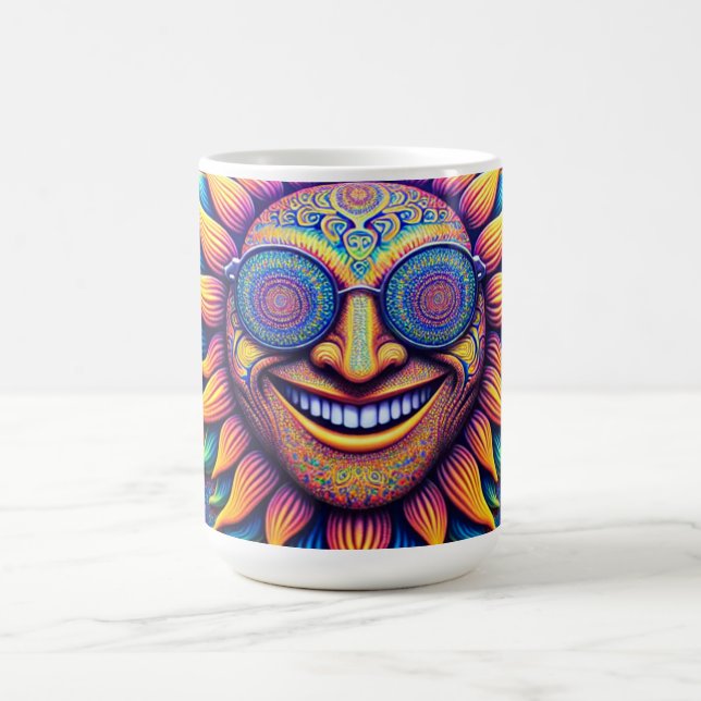 Kaffemugg med hipp-tema solros (Center)