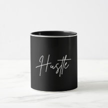 Kaffemugg med Hustle-citat