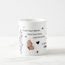 Kaffemugg med huvudkaraktärsenergi för motivation