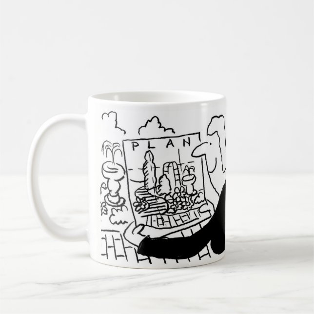 Kaffemugg med illustration av trädgårdsdesigner (Vänster)