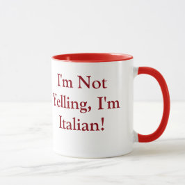 Kaffemugg med italienskt ordstäv