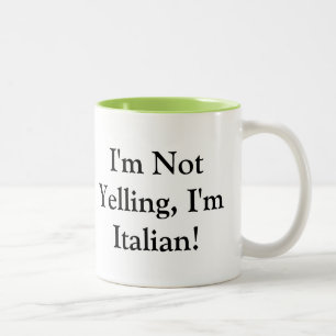 Kaffemugg med italienskt ordstäv