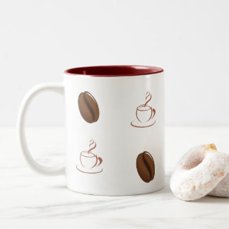 Kaffemugg med kaffebönsmönster
