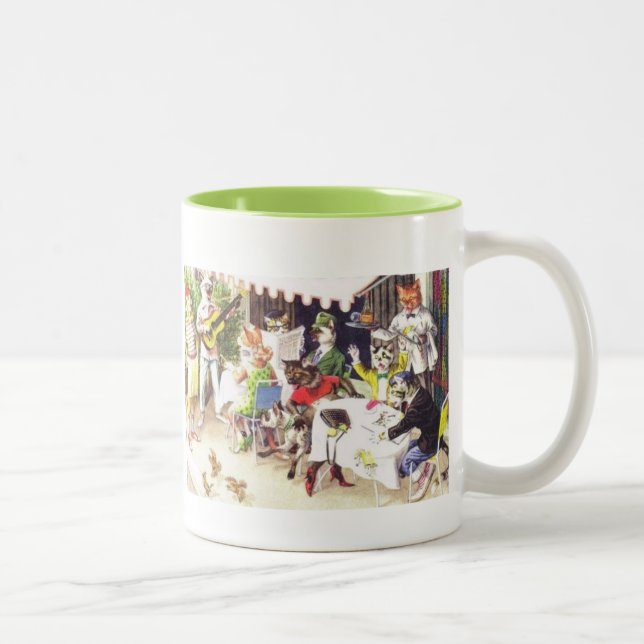 kaffemugg med katter och hundar (Höger)