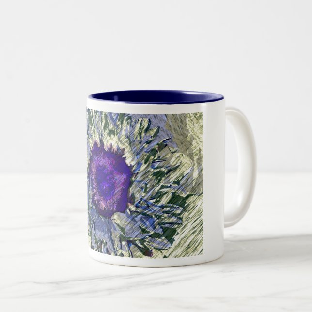 Kaffemugg med lila blomma (Framsida höger)
