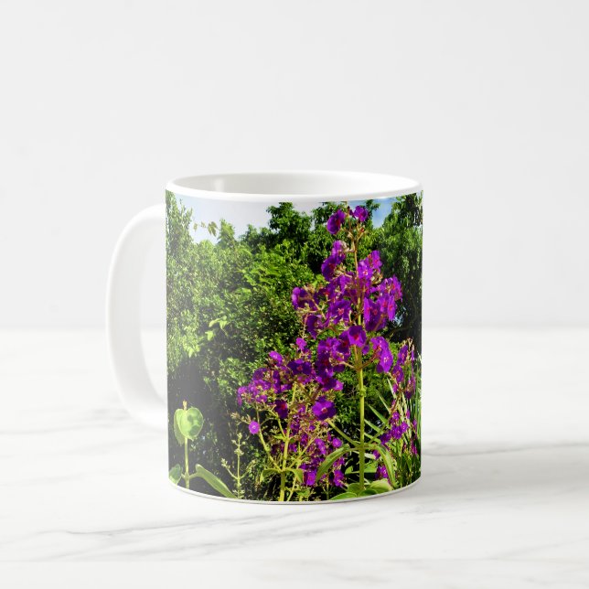 Kaffemugg med lila blommor (Framsida vänster)