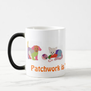 Kaffemugg med Patchworkhusdjur