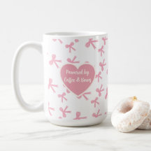 Kaffemugg med rosa rosett-drömmar