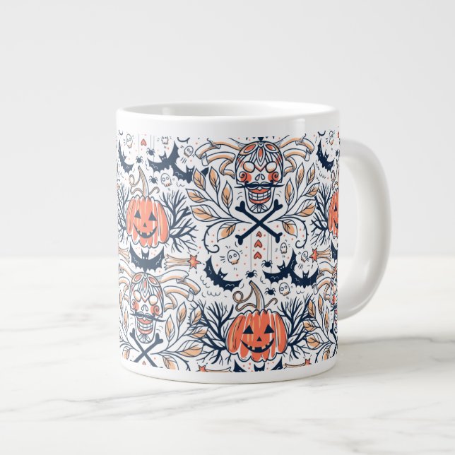 Kaffemugg med spöken och pumpor jumbo mugg (Framsida höger)