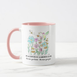 Kaffemugg med trädgårdsdesign