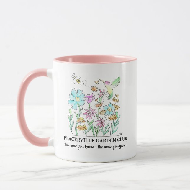 Kaffemugg med trädgårdsdesign (Vänster)
