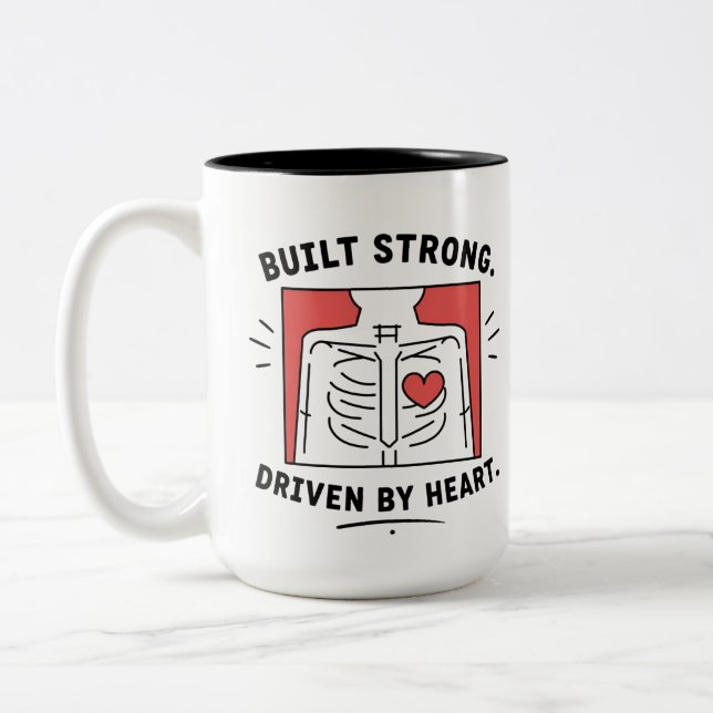 Kaffemugg | Minimalistisk Anatomisk Hjärtkopp (Vänster)