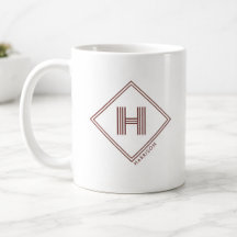 Kaffemugg | Modern geometrisk monogram initial