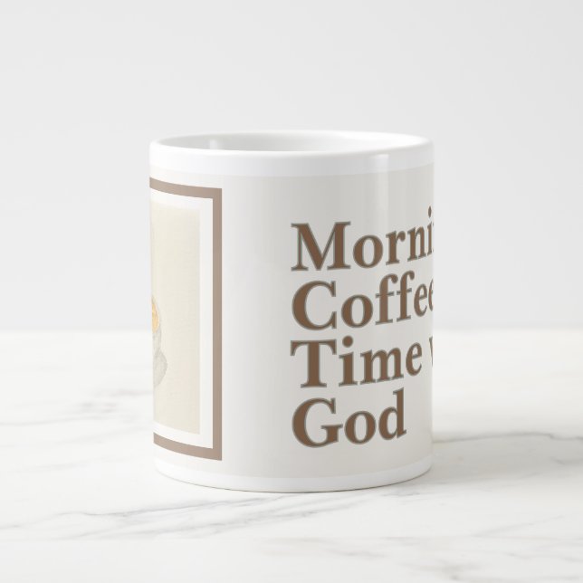 Kaffemugg: Morgonkaffe med Gud Jumbo Mugg (Framsidan)