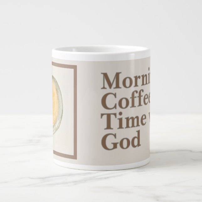 Kaffemugg: Morgonkaffe med Gud Jumbo Mugg (Framsidan)
