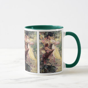 Kaffemugg: Mucha - ande av våren Mugg