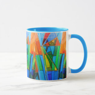 Kaffemugg--Murano exponeringsglasorange Mugg