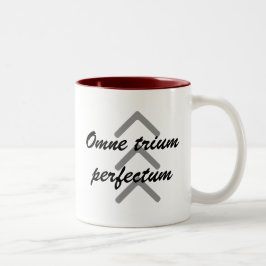 Kaffemugg "Omne triumperfectum ",