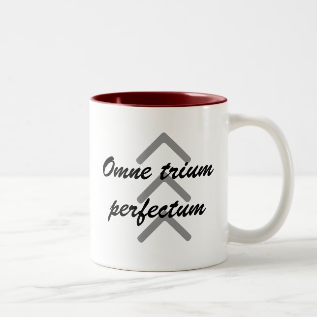 Kaffemugg "Omne triumperfectum ", (Höger)