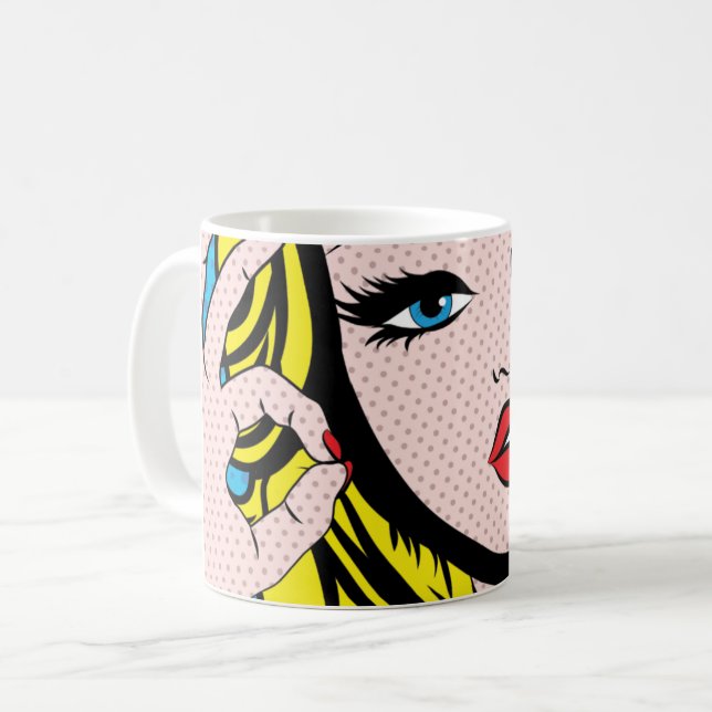 Kaffemugg - Pop Art O-K (Framsida vänster)