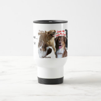 KaffeMugg-shots av hundar, hundkärlek… Resemugg