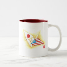 Kaffemugg två tonar ~-Japan-U.S. vänskap