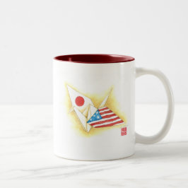 Kaffemugg två tonar ~-Japan-U.S. vänskap