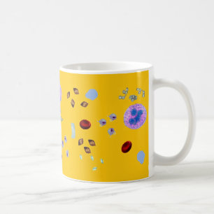 KaffeMugg-Urine ämne som består av partiklar (gul Kaffemugg