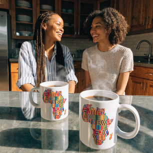 Kaffemugga med karta över Afrika Kaffemugg