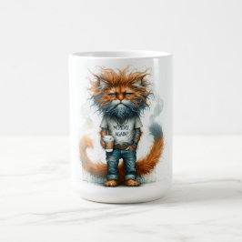 Kaffemugge med vuxenstuket med Party Cat på måndag Kaffemugg