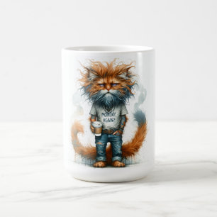 Kaffemugge med vuxenstuket med Party Cat på måndag Kaffemugg