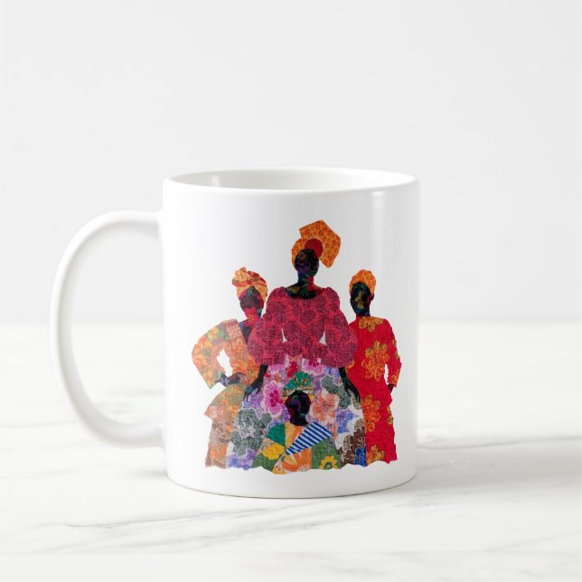 Kaffemuggen Kvinnliga Quilters Konst Kaffemugg (Vänster)