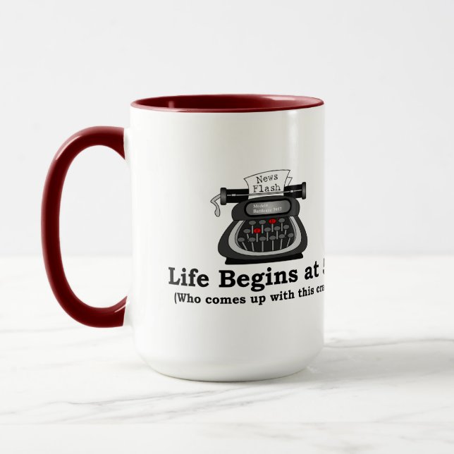Kaffemuggen Livet Börjar Vid 50 Mugg (Vänster)