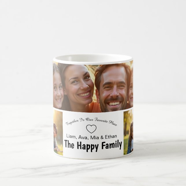 Kaffemuggen med familjefoto kaffemugg (Center)