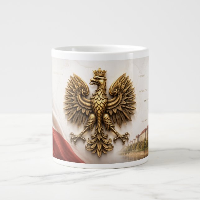 Kaffemuggen med polskt arv jumbo mugg (Framsidan)