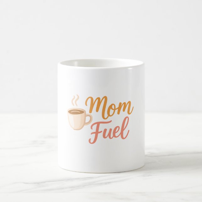 Kaffemuggen Mom Fuel för mammor Kaffemugg (Center)