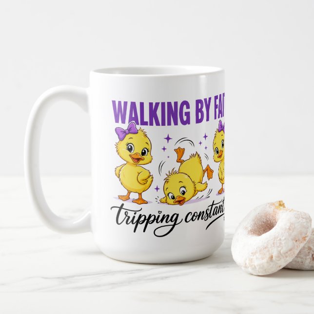 Kaffemuggen Walking By Faith Ducks Kaffemugg (Med munk)