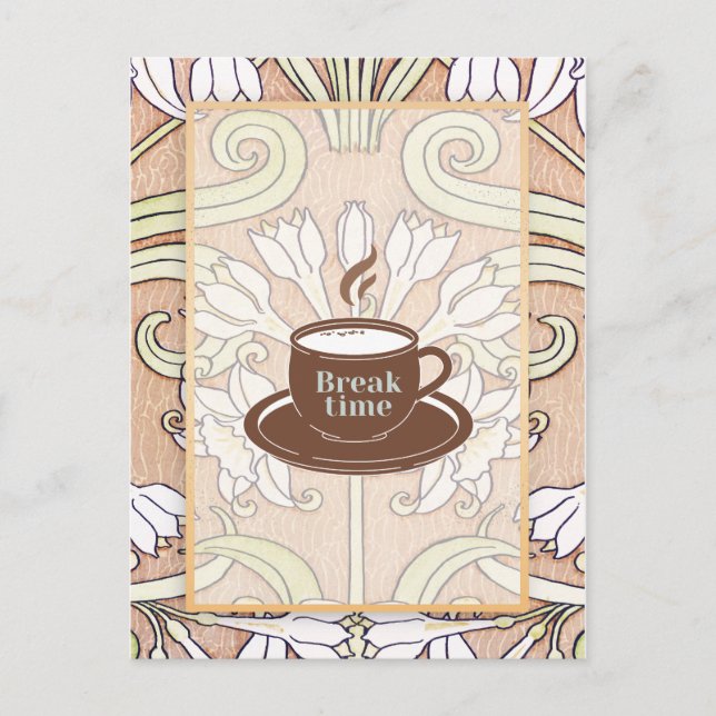 Kaffemuggs konst vykort (Framsida)