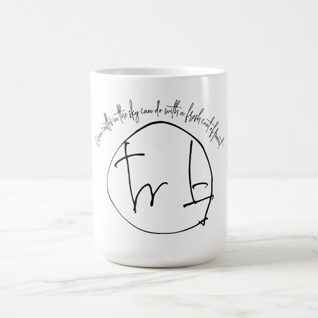 kaffemuggs text elegant stil magisk mugg (Center)