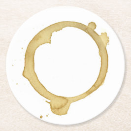Kaffenedfläckadunderlägg Underlägg Papper Rund
