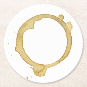 Kaffenedfläckadunderlägg Underlägg Papper Rund