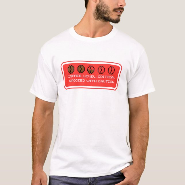 Kaffenivå: kritisk t shirt (Framsida)