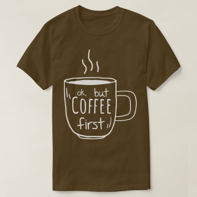 kaffeoffert kärlek-gåva mamma kaffe första designg t shirt (Design framsida)
