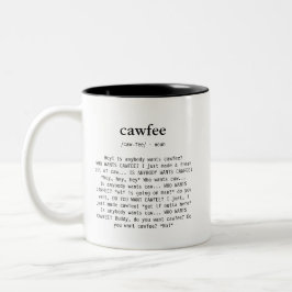 Kaffeord Definition Två-Tonad Mugg