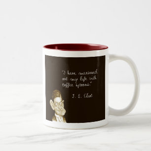 Kaffeord från T.S. Eliot Två-Tonad Mugg