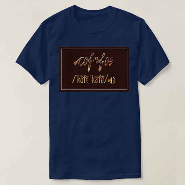 Kaffeordlista T Shirt (Design framsida)
