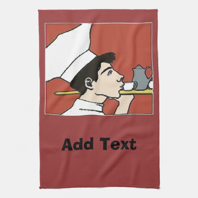Kaffeost, lägg till text kökshandduk (Vertikal)